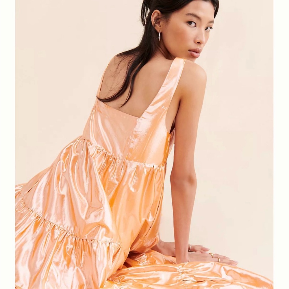 Free people Let me be maxi tiered shimmer dress - Picture 5 of 6